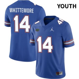 Youth Florida Gators #14 Trent Whittemore NCAA Jordan Brand Royal NIL 2022 Authentic Stitched College Football Jersey DLZ2662UP